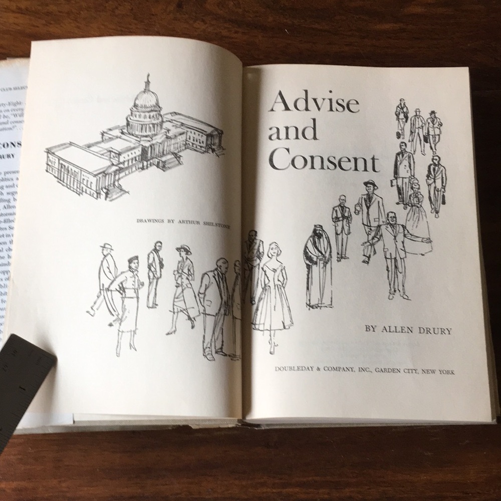 SIGNED Advise and Consent by Allen Drury Hardcover Book w/ Original Dust Jacket - Picture 5 of 16
